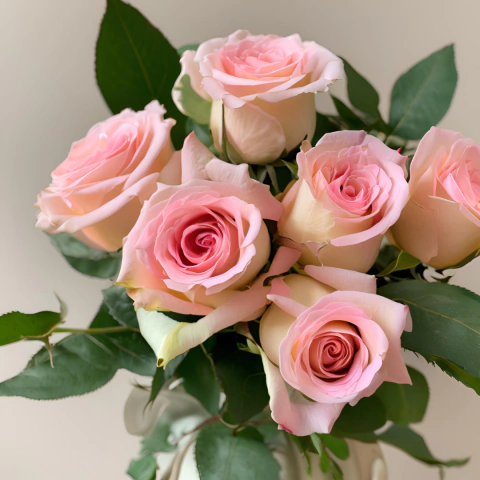 BUQUÊ DE ROSAS PINK | 6 BOTÕES