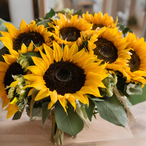 BUQUÊ DE GIRASSÓIS | 6 BOTÕES