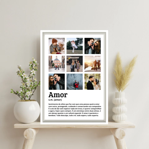 QUADRO PERSONALIZADO | DICIONÁRIO AMOR - comprar online