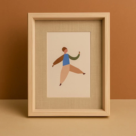 Porta retrato de vidro | Detalhes em linho - comprar online