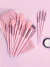 Kit de Pincéis no Estojo Camurça (Cor Rosa) na internet