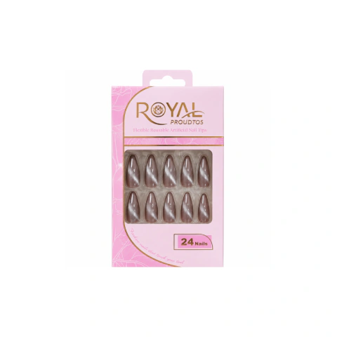 Unhas postiças Olha de Gato Royal c/24uni.
