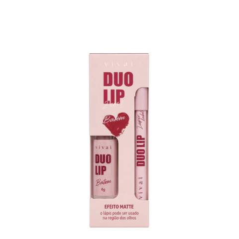 Combo Duo Lip Lápis de Contorno Lábial + Batom Matte Vivai 1,5g+3,5g