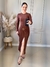 VESTIDO JUJU CANELADO MARROM