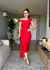 VESTIDO MIDI PRADA FLOR CINTURA RAFAELLA VERMELHO - Via K. Rose - Moda Feminina