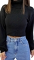 BLUSA CROPPED CARMEL TRICOT PRETA na internet
