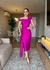 Imagem do VESTIDO MIDI PRADA FLOR CINTURA RAFAELLA FÚCSIA