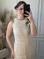 VESTIDO RENDADO TRICOT LELA NUDE - Via K. Rose - Moda Feminina