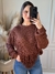 BLUSA TRICOT GARDÊNIA MARROM - comprar online