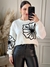 BLUSA TRICOT MODAL FLORARTE PRETA - loja online