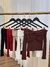 BLUSA CRUZADA ISIS MARROM - loja online