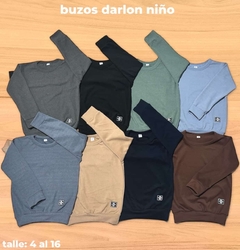 PACK 56.900$ 6 buzos de darlon lisos + 6 joggings super frizados talles del 4 al 14 en internet