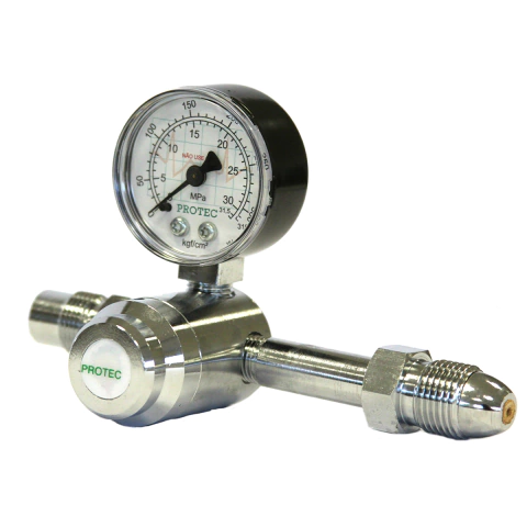 Válvula Reguladora para Cilindro com 1 Manômetro e 1 Saída Cabo Curto para Ar Comprimido