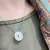 COLLAR PI ONIX BLANCO CON CADENA DE 50 CM - comprar online