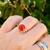 ANILLO DE PLATA Y CORNALINA