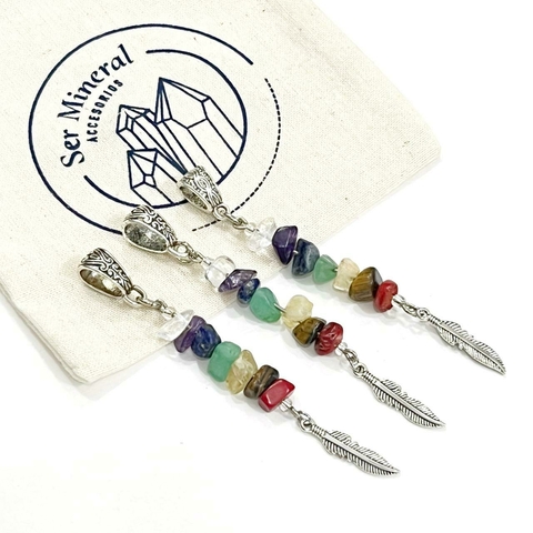 DIJE 7 CHAKRAS CON PLUMA