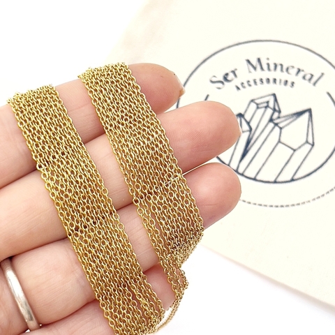 PACK 10 CADENAS ESLABON DE 50 CM DORADO