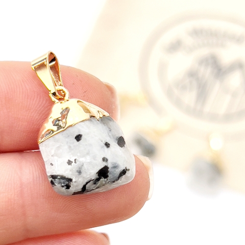 DIJE ROLADO ADULARIA DORADO (piedra de la luna)