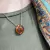 COLLAR PI ONIX ROJO CON CADENA DE 50 CM - comprar online