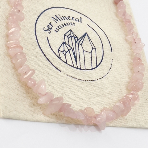 COLLAR DE ESCALLAS CUARZO ROSA - comprar online