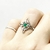 ANILLO NUDO DE BRUJA ACERO AGATA VERDE - comprar online