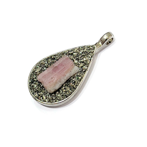 DIJE GOTA CAZUELA TURMALINA ROSA