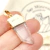 DIJE PUNTA DE CUARZO CRISTAL DORADO GRANDE - comprar online