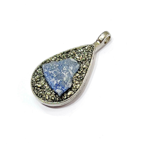 DIJE GOTA CAZUELA CUARZO AZUL