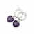 ARITOS CORAZON AMATISTA CON BAÑO - comprar online