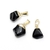 DIJE OBSIDIANA ROLADO DORADO PEQUEÑO - comprar online