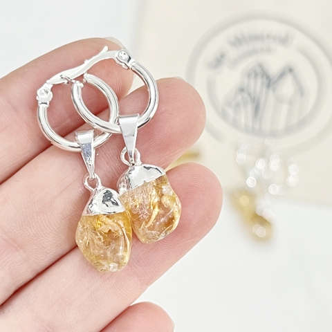 ARITOS CITRINO ROLADO