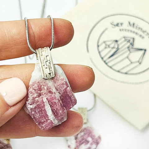 DIJE DE ALPACA TURMALINA ROSA GRANDE