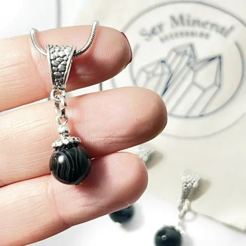 MINI DIJE ESFERA AGATA LISTRADA