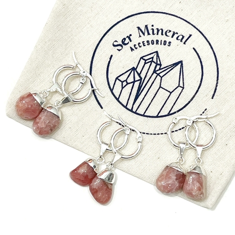 ARITOS RODOCROSITA CON BAÑO