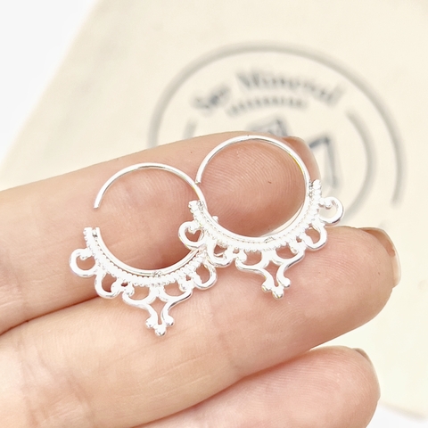 ARITOS INDU DE ACERO BLANCO