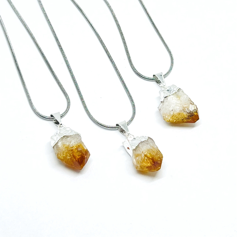 DIJE PICO DE CITRINO EN BRUTO MEDIANO