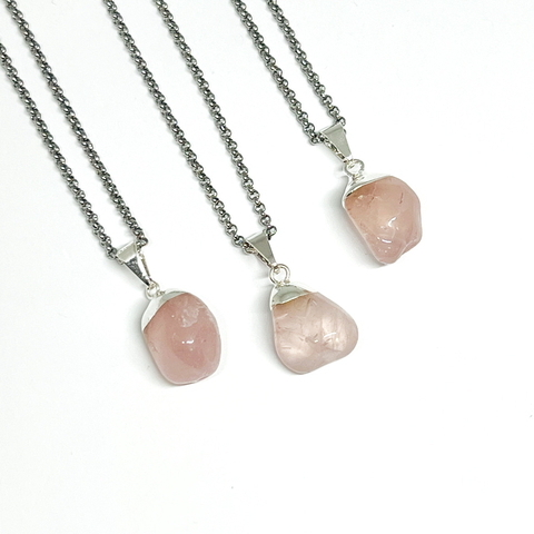 DIJE ROLADO CUARZO ROSA PEQUEÑO