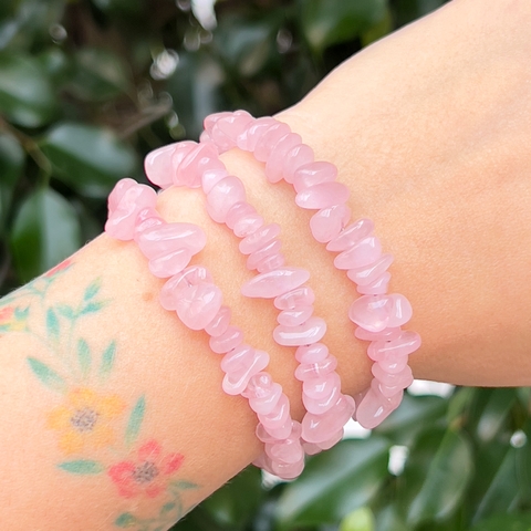 PULSERA DE ESCALLAS CUARZO ROSA PREMIUM - comprar online