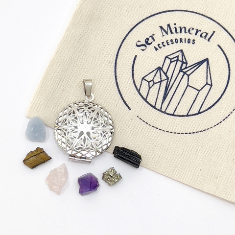 RELICARIO DE ACERO REDONDO