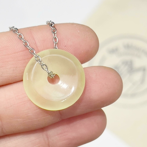 COLLAR PI ONIX VERDE CON CADENA DE 50 CM