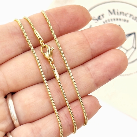 PACK 10 CADENAS COLA DE RATON DE 45 CM DORADO