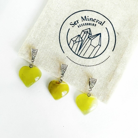 CORAZONES DE ONIX VERDE