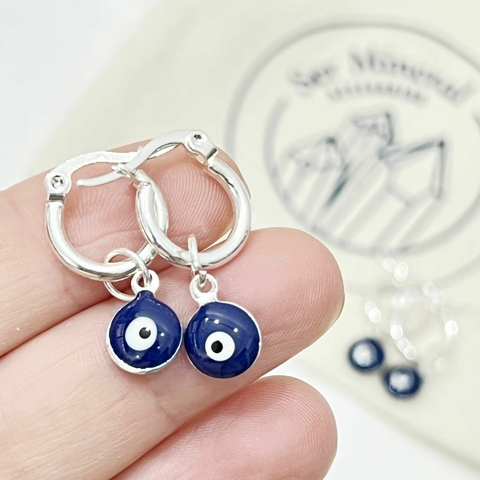 ARITOS OJITO TURCO CON BAÑO