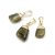 DIJE TURMALINA VERDE ROLADO DORADO PEQUEÑO - comprar online