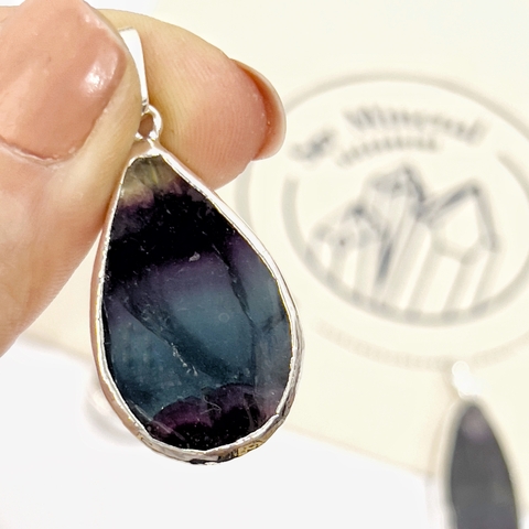 DIJE LAJA DE FLUORITA ARCO IRIS GRANDE