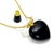 COLLAR PERFUMERO CORAZON DE OBSIDIANA DORADO en internet