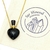 COLLAR PERFUMERO CORAZON DE OBSIDIANA DORADO - tienda online