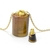 COLLAR PERFUMERO BOTELLA RECTA DE OJO DE TIGRE DORADO en internet