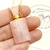 COLLAR PERFUMERO BOTELLA RECTA CUARZO ROSA DORADO - comprar online