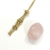 RELICARIO DE ACERO RED CUARZO ROSA DORADO - comprar online